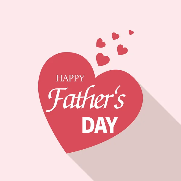 Mutlu babalar günü tebrik kartı ve kalp (kırmızı))