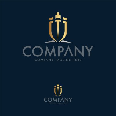 Creative security guard logo design vector. Security protection shield symbol. Secure shield icon vector. Privacy lock icon.