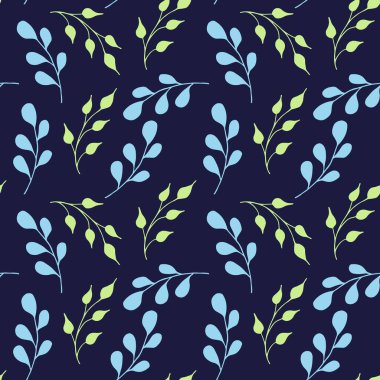 Kusursuz dal deseni. Hassas pastel renkler. Vektör botanik karalama