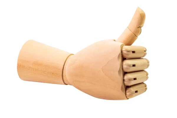 Wooden hand isolated — Stock Photo, Image