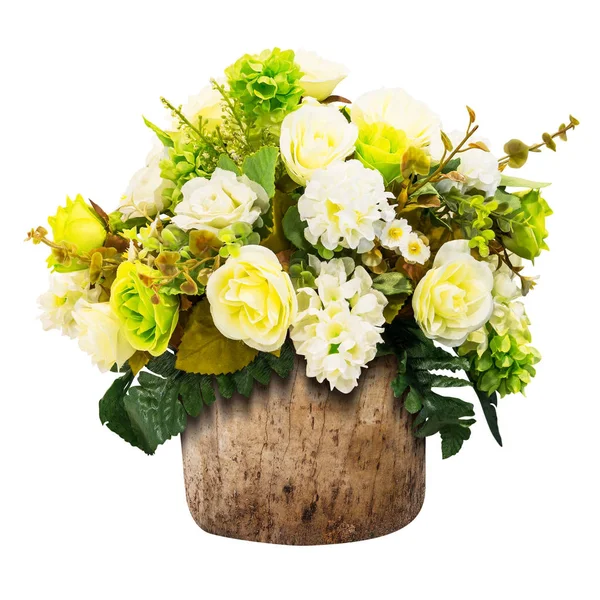 Sztuczne kwiaty w wazon — Zdjęcie stockowe