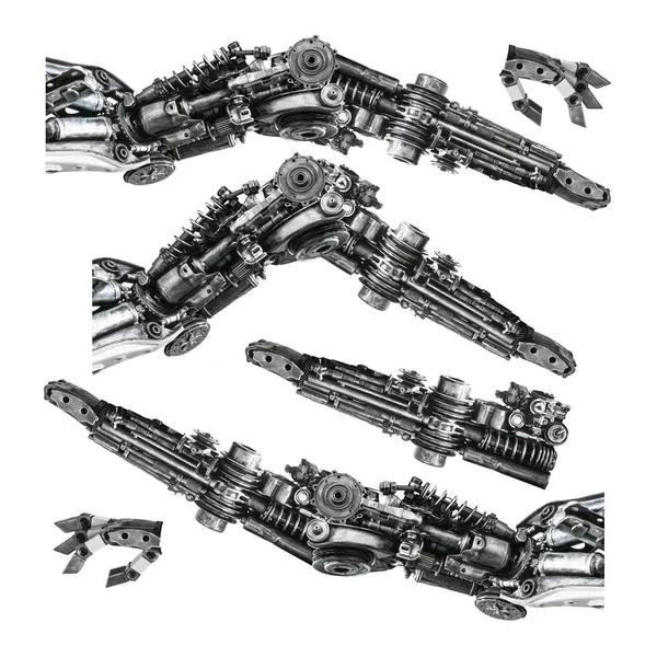 Рука металлического робота — стоковое фото