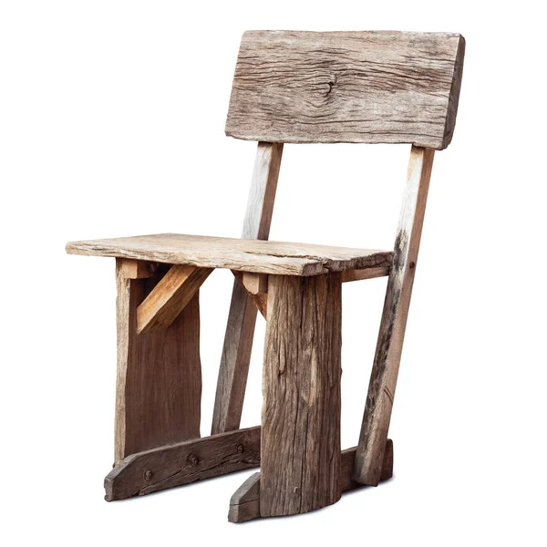 Cadeira de madeira isolada — Fotografia de Stock