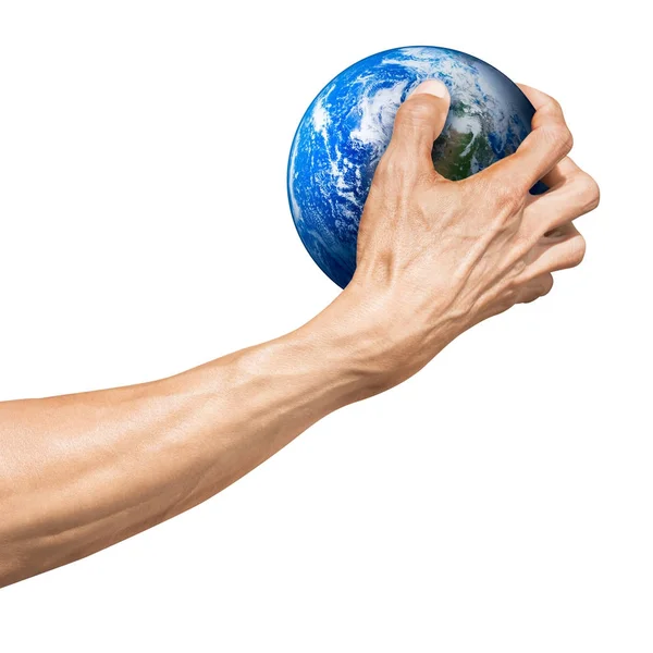 Hand hold on globe — Stock Photo, Image