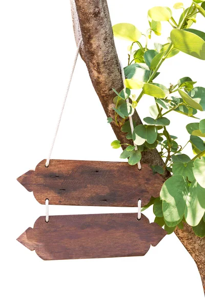 Závěsné dřevěné vývěsní štít, samostatný — Stock fotografie