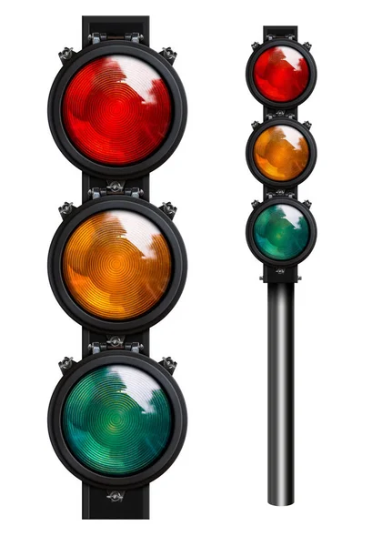 Traffic lights isolated — Stock Photo, Image