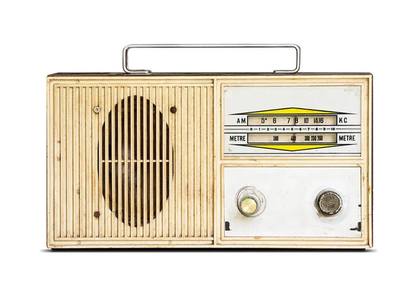 Ретро-радио изолировано — стоковое фото