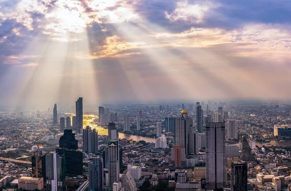 Thailand cityscape on sunset — Stock Photo, Image