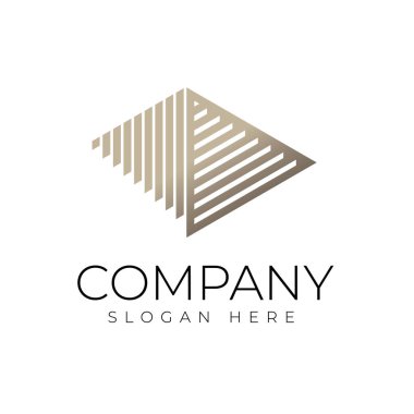 Merdiven logosu, mimari ve inşaat şirketlerinin logoları için uygun bir piramit oluşturur.