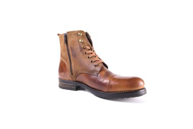 kahverengi deri erkek çizmeler