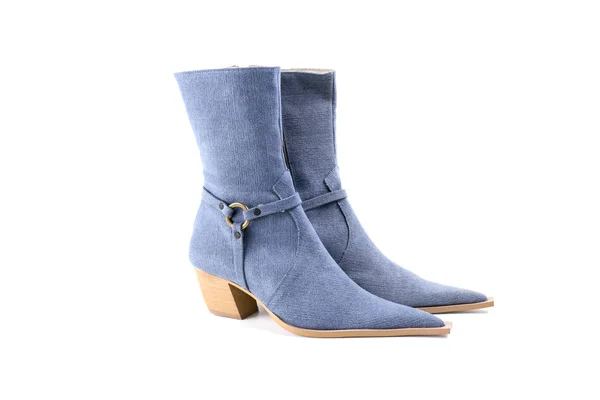 Bottes en cuir bleu — Photo