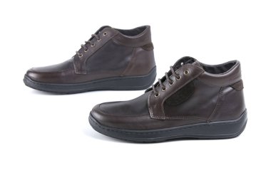 kahverengi deri erkek çizmeler