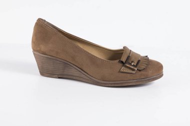 Beyaz zemin üzerinde kaliteli ayakkabı izole ürün, üstten görünüm