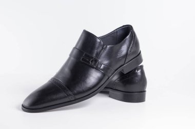 Beyaz zemin üzerinde kaliteli ayakkabı izole ürün, üstten görünüm