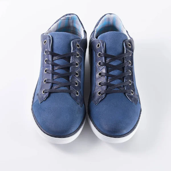 Blue Shoes Casual Leather — Stock Photo, Image