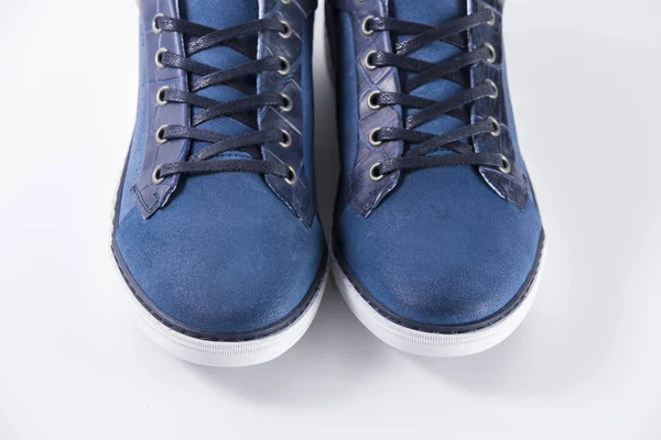 青い靴カジュアル レザー — ストック写真
