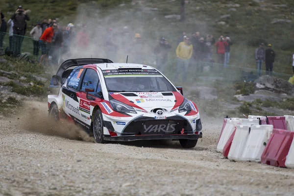 Яри Матти Латвала и Миикка Анттила, Тойота Ярис WRC — стоковое фото