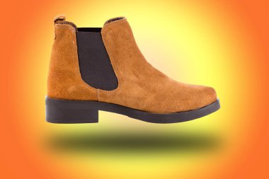 Kadın kahverengi çizme Deri