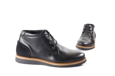 Erkek siyah deri çizme