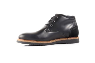 Erkek siyah deri çizme