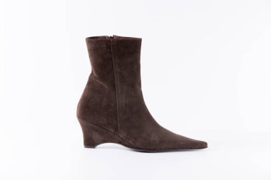 Kadın kahverengi deri çizme 