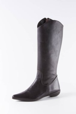 Kadın kahverengi deri çizme 