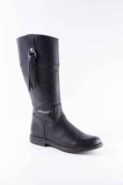 Kadın siyah deri çizme 