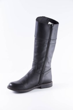 Kadın siyah deri çizme 