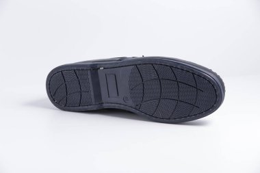 Erkek mavi deri ayakkabı.