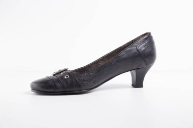 Kadın siyah deri ayakkabı