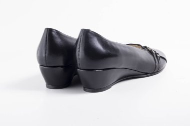 Kadın siyah deri ayakkabı