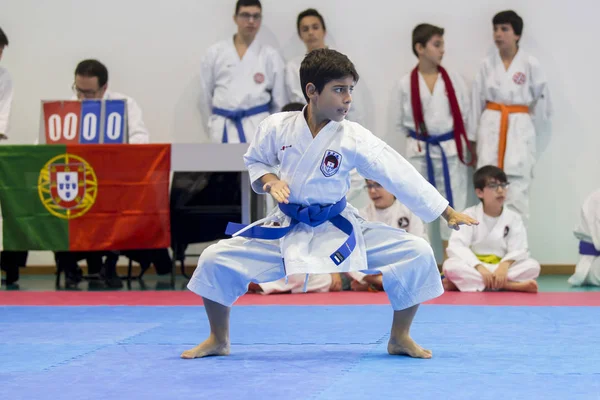 Zdarzenia Karate, uroczysty Mistrzostwa stowarzyszenia Karate do Porto. — Zdjęcie stockowe