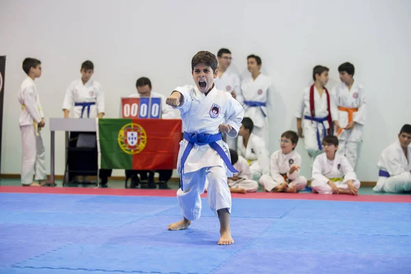 Karate olay, Karate Derneği kutlama Şampiyonası yapmak Porto. — Stok fotoğraf