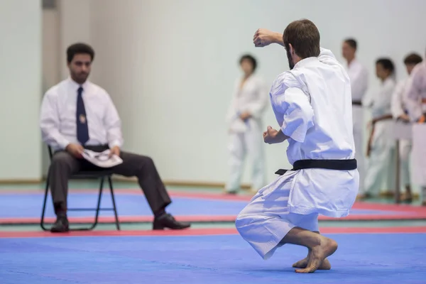 Akce karate, slavnostní mistrovství asociace Karate do Porto. — Stock fotografie