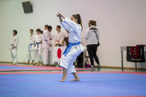 Karate event, celebratory championship of the association of Karate do Porto. — Stock Photo, Image