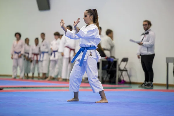 Zdarzenia Karate, uroczysty Mistrzostwa stowarzyszenia Karate do Porto. — Zdjęcie stockowe