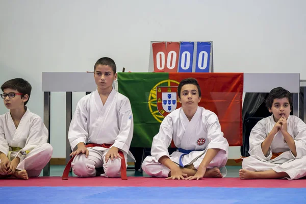 Akce karate, slavnostní mistrovství asociace Karate do Porto — Stock fotografie