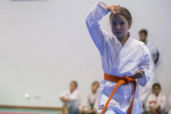 Karate evenement, feestelijke kampioenschap van de vereniging van de Karate do Porto — Stockfoto