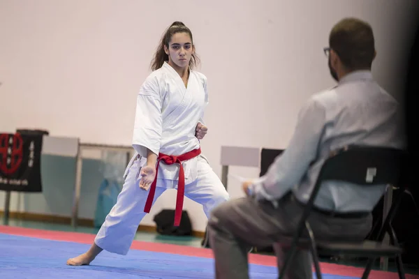 Zdarzenia Karate, uroczysty Mistrzostwa stowarzyszenia Karate do Porto — Zdjęcie stockowe