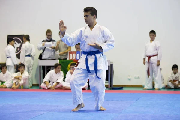 Akce karate, slavnostní mistrovství asociace Karate do Porto — Stock fotografie