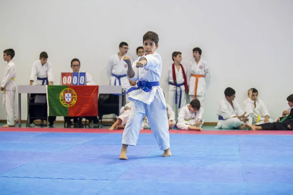 Akce karate, slavnostní mistrovství asociace Karate do Porto — Stock fotografie