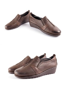 Ayakkabı beyaz arka plan üzerinde grup.