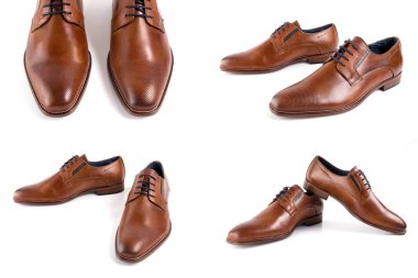 Ayakkabı beyaz arka plan üzerinde grup.