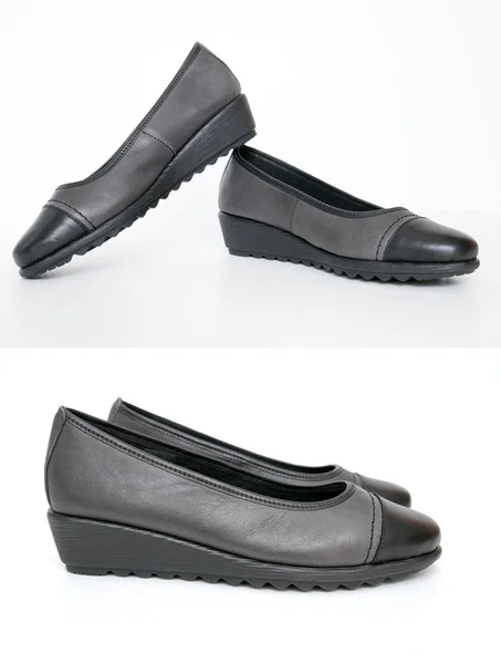 Gruppe Schuhe Auf Weißem Hintergrund Isoliertes Produkt Bequemes Schuhwerk — Stockfoto