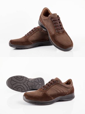 Grup beyaz arka plan, izole ürün, rahat ayakkabı ayakkabı.