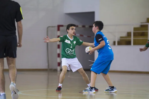 Viana Castelo Portugal Fevereiro 2020 Jogador Afifense Ação Contra Becas — Fotografia de Stock