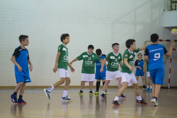 Viana Castelo Portugal Fevereiro 2020 Jogador Afifense Ação Contra Becas — Fotografia de Stock