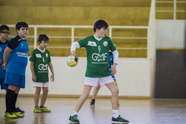 Viana Castelo Portugal Fevereiro 2020 Jogador Afifense Ação Contra Becas — Fotografia de Stock