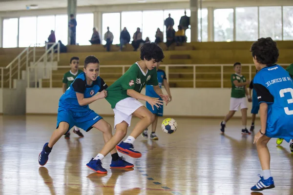 Viana Castelo Portugal Febrero 2020 Jugador Afifense Acción Contra Becas Fotos de stock