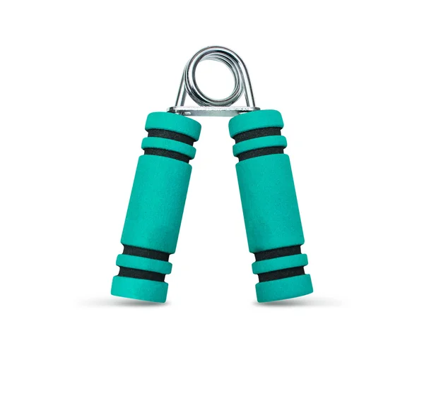 Main Exercice Flexor Mint Bleu couleur. Isolé sur White Backgr — Photo